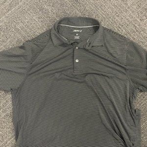 Johnnie-O Birdie Polo Performance Medium Black Stripe Spandex Golf Polo Shirt